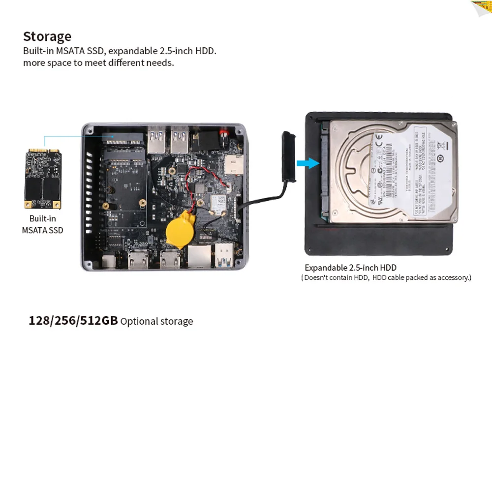 Beelink X55 мини пк Windows IntelJ5005 8 Гб DDR4 128 ГБ/256 ГБ Bluetooth 4,0 Beelink мини пк X55 1000 м мини пк Windows мини пк сини пк X45