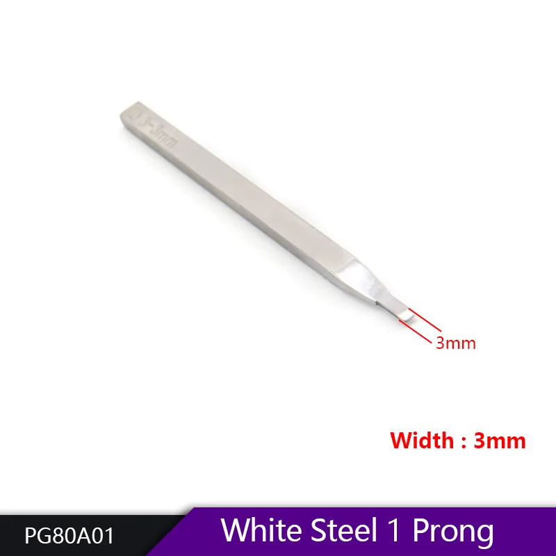 3-3 1Prong Набор для рукоделия, кожаное Ремесло 2,5/3 мм, зубец из прочной стали, профессиональный набор кожаных плоских стамесок, инструмент для плетения, дырокол, строчка - Цвет: 3-3 1Prong