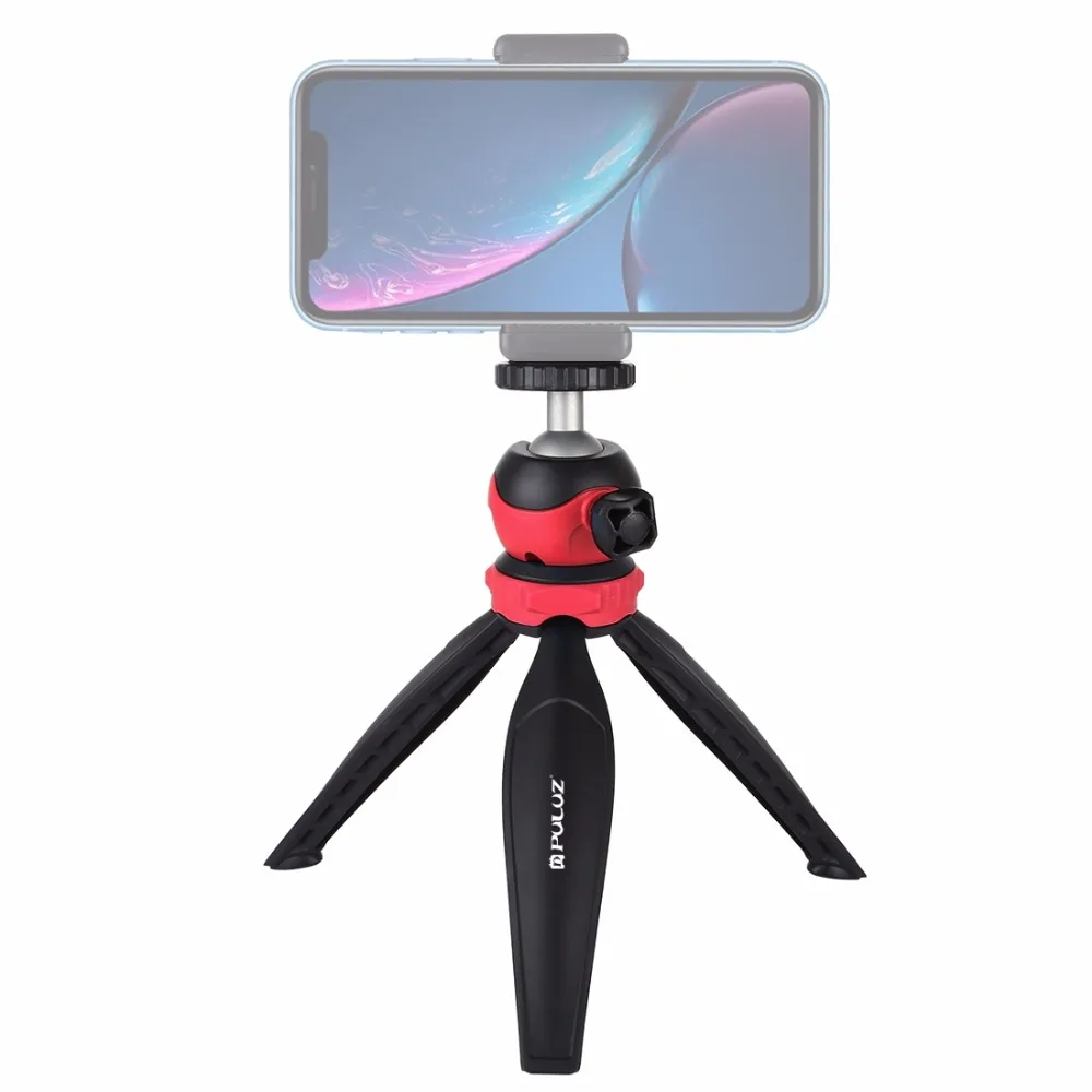 PULUZ 20 см карманное пластиковое крепление штатива с шаровой головкой 360 градусов для смартфонов, GoPro, DSLR камер