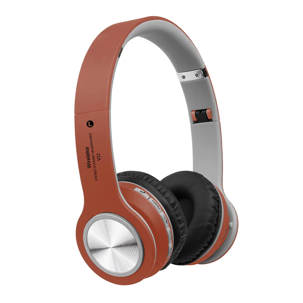 V32, Многофункциональные Стерео наушники 5,0, Bluetooth, беспроводные наушники, спортивные, TF карты, английские, вещательные, беспроводные наушники, гарнитура