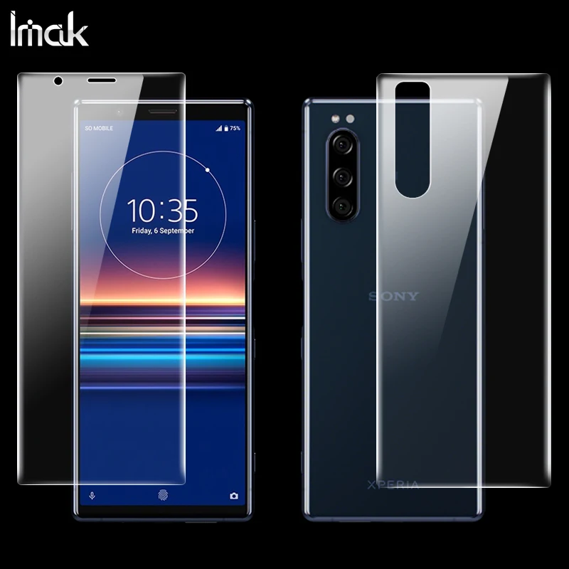 for Sony Xperia 5 Screen Protector IMAK Full Coverage Hydrogel Soft Protective Film for Xperia 1 10 II Plus Not Glass afbeelding