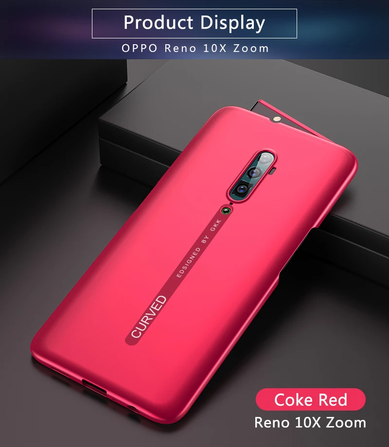 Роскошный чехол GKK для OPPO Reno Z 10X Zoom Case 2 в 1 анти-капля Тонкая матовая жесткая задняя панель из поликарбоната для OPPO Reno Z 10X Zoom Case coque