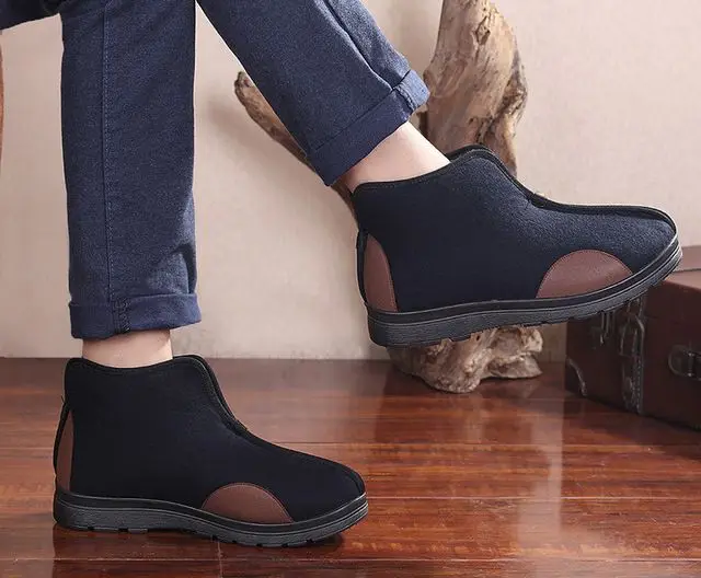 winter warm shaolin monk kung fu shoes zen lay wushu taiji shoes taoist kung fu martial arts taichi boots sneakers martial arts shoes