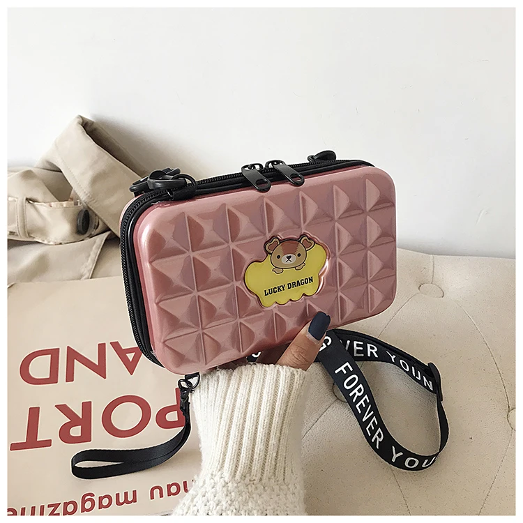 Cartoon Bag New Mini Suitcase Box Bag Small Fresh Messenger Bag Wide Shoulder Bag