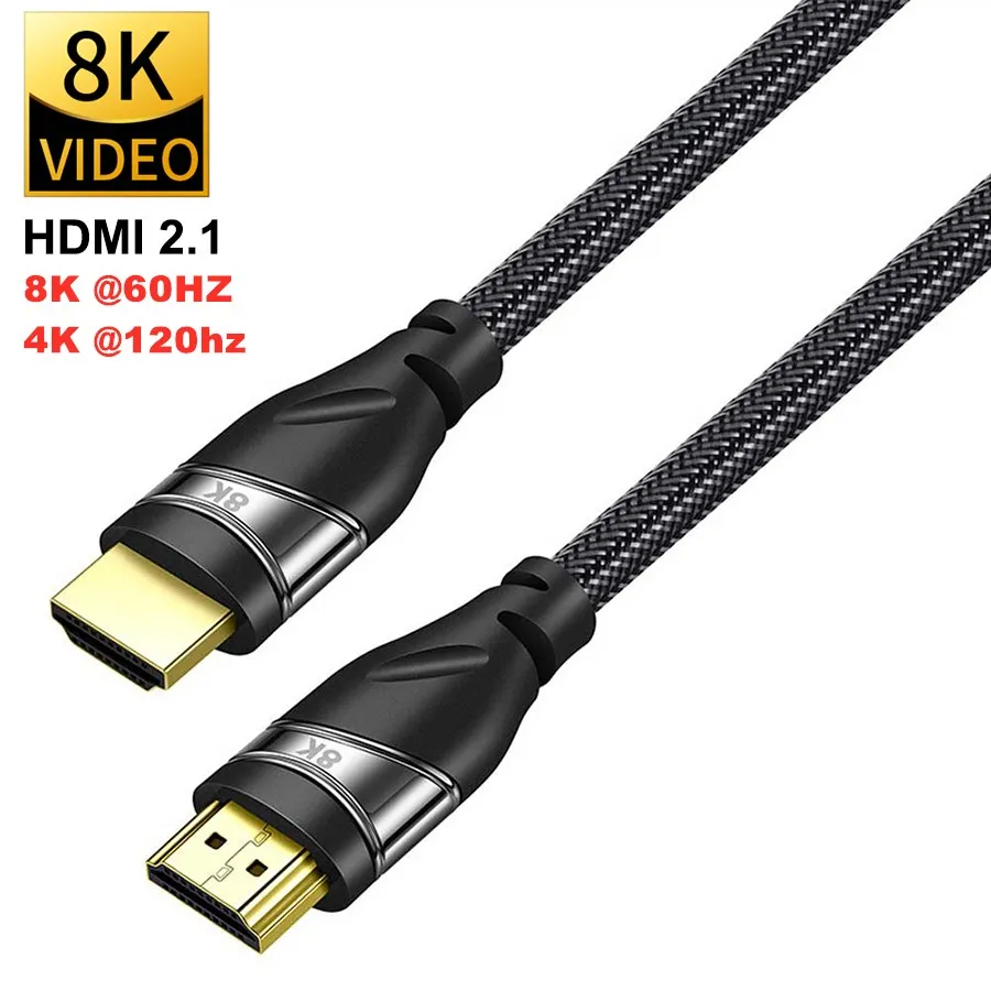 HDMI 2,1 медный кабель 30AWG 4K@ 120HZ HDMI 2,1 высокоскоростной 8K@ 60 HZ UHD HDR 48 Гбит/с кабель HDMI конвертер для PS4 HDTVs проекторы