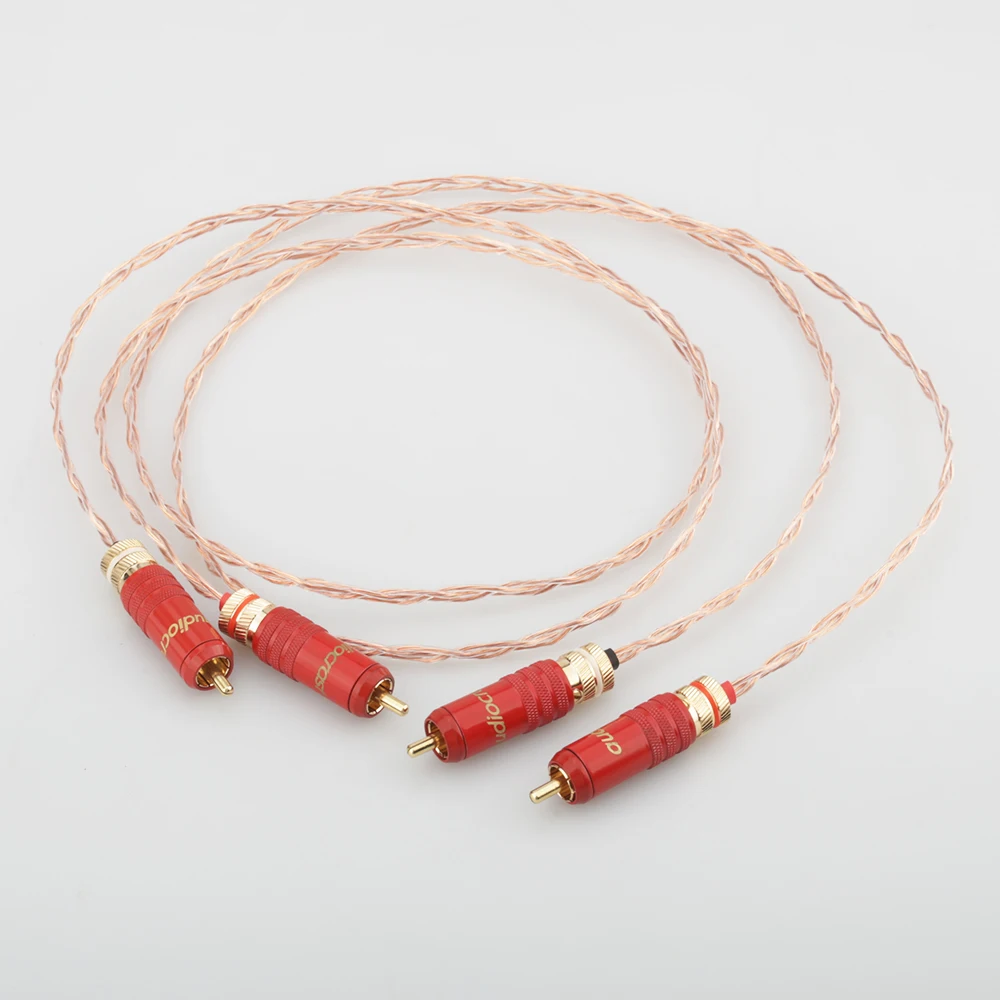 Аналоговый кабель Audiocrast 3CU OCC RCA аудиокабель 2RCA 2 с разъемом Папа папа позолоченный