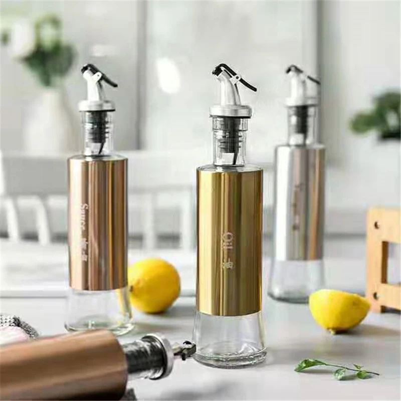 200/300ML Pro Cooking Seasoning Bottle Dispenser Sauce Bottle Kitchen Storage Bottles for Oil and Vinegar Olive bottle Container