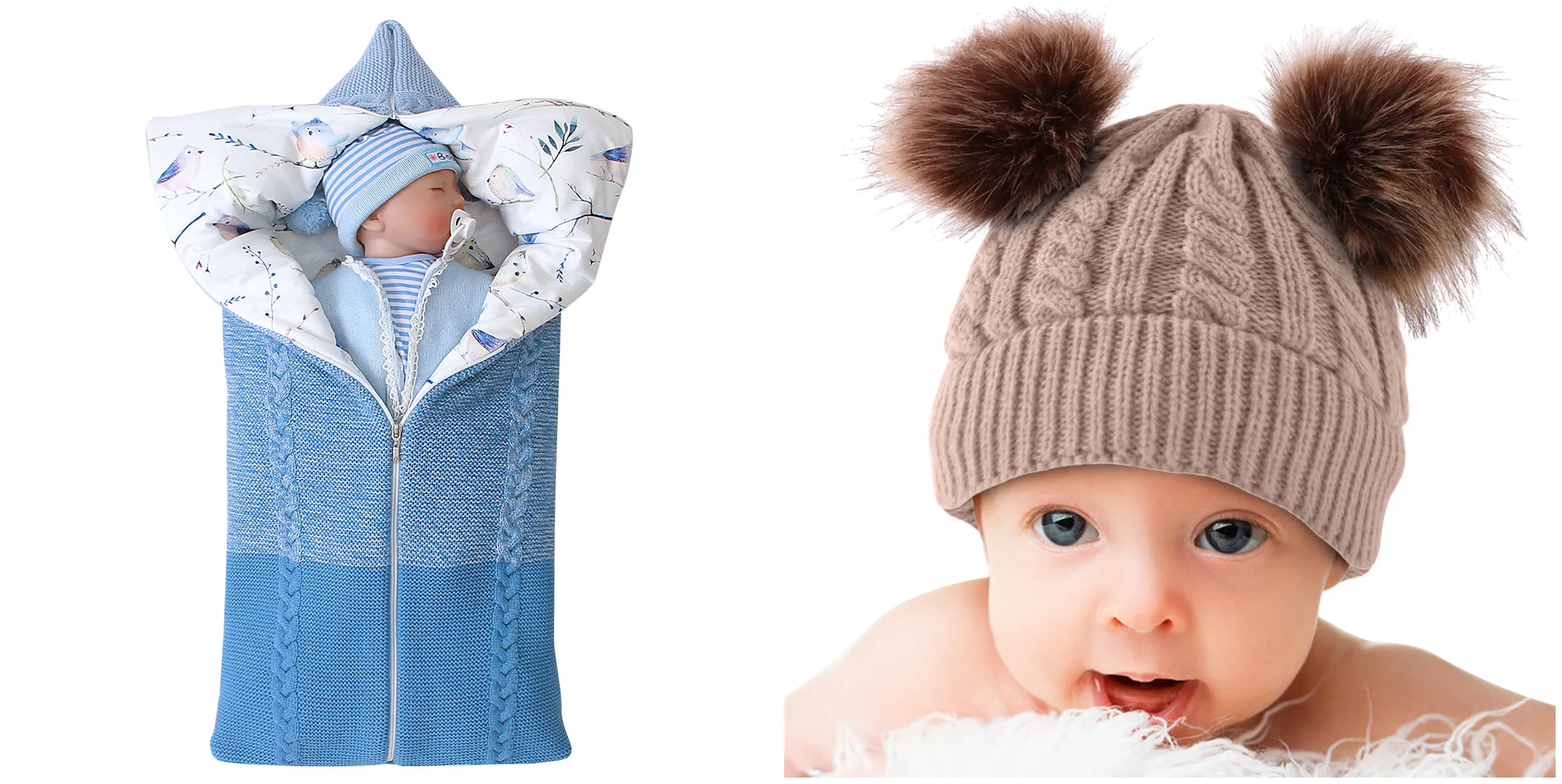 Blue and Beige Конверты для новорожденных, акриловые волокна, полиэстер, спальные мешки, осень, серый цвет, на молнии, пеленка для младенцев, пеленка, спальный мешок, зимнее одеяло - Цвет: Blue and Beige
