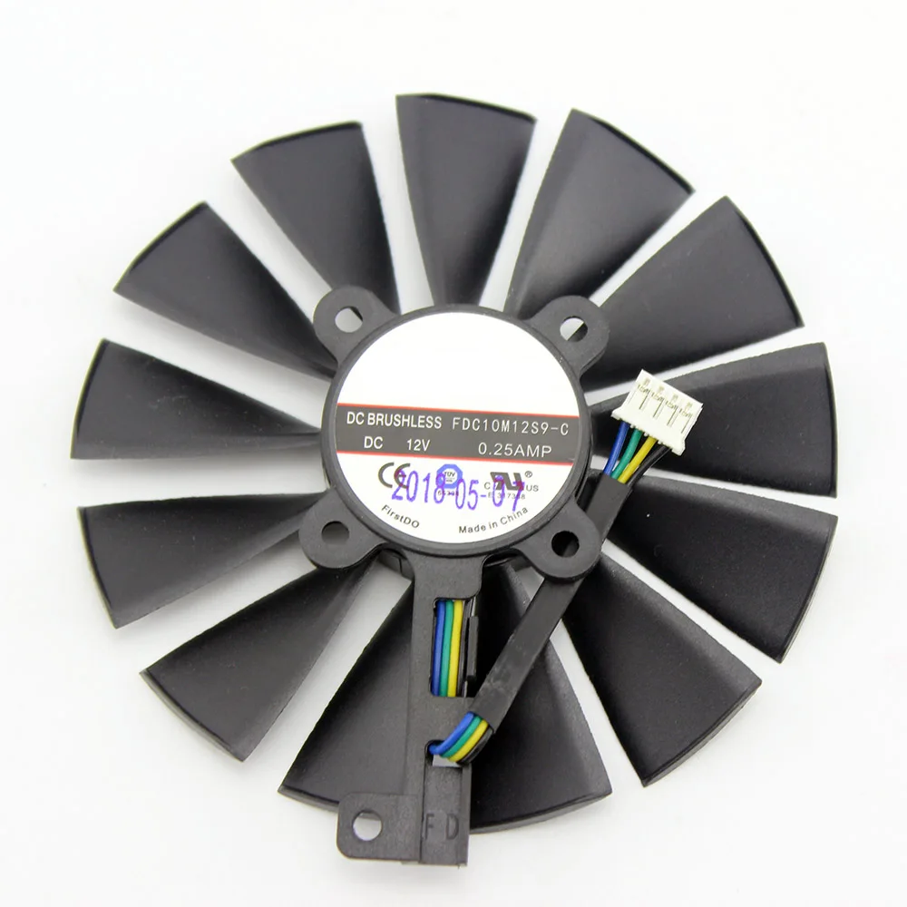 FDC10M12S9-C 0.25AMP RX470 RX570 вентилятор для ASUS AREZ Radeon RX 470 570 4G ROG strix GAMING OC GAMING graphics Card охлаждающий вентилятор