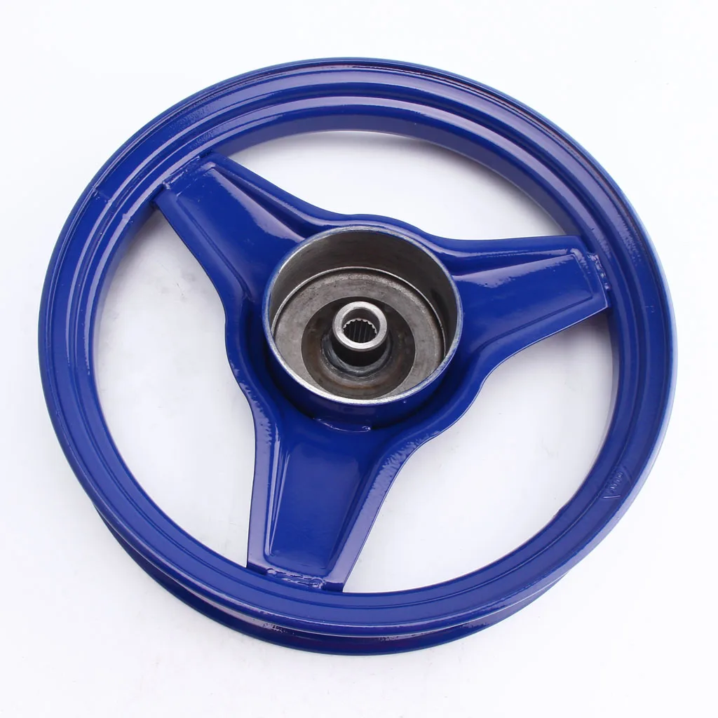Metal Gloss Blue Motorcycle Rear Rim Wheel Accessory Replacement for Yamaha PY50 PW50 PEEWEE Motorbikes