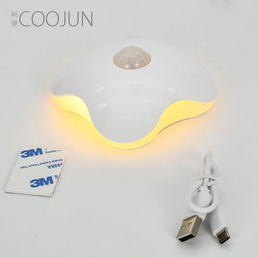 COOJUN новый продукт светодиодная ночная лампа с сенсором теплый белый цвет мини