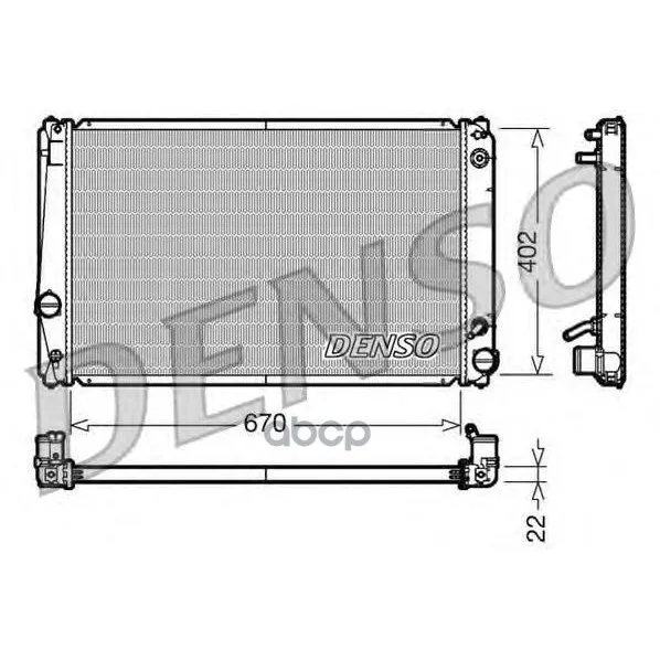 Радиатор Водяной Системы Охлаждения Двигателя Toyota Rav 4 Iii(05-) Denso арт. DRM50052