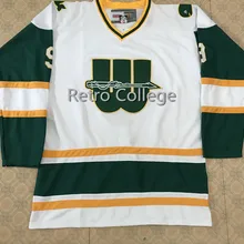 9 GORDIE HOWE WHA NEW ENGLAND WHALERS Мужская Ретро футболка с вышивкой для хоккея, сшитая по индивидуальному заказу с любым номером и именем