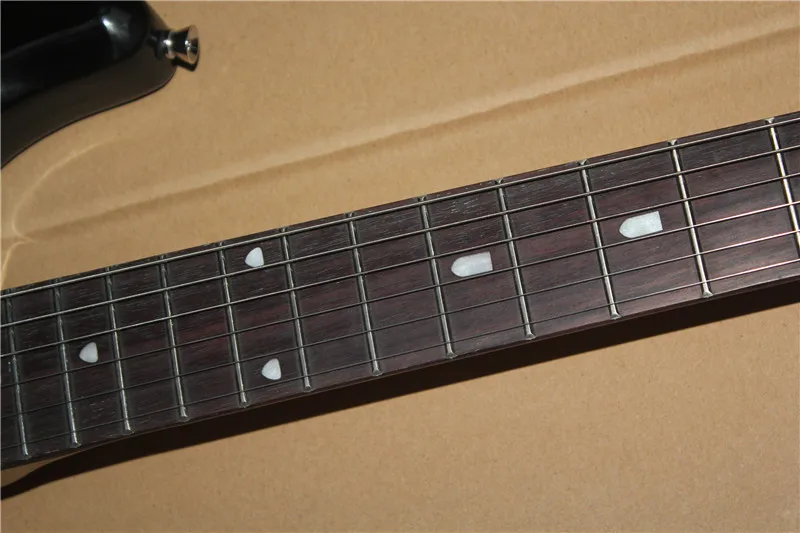 Высокое качество палисандр fingerboard музыкальный человек Джон петраччи подписи JP15 черная электрическая гитара-151-1