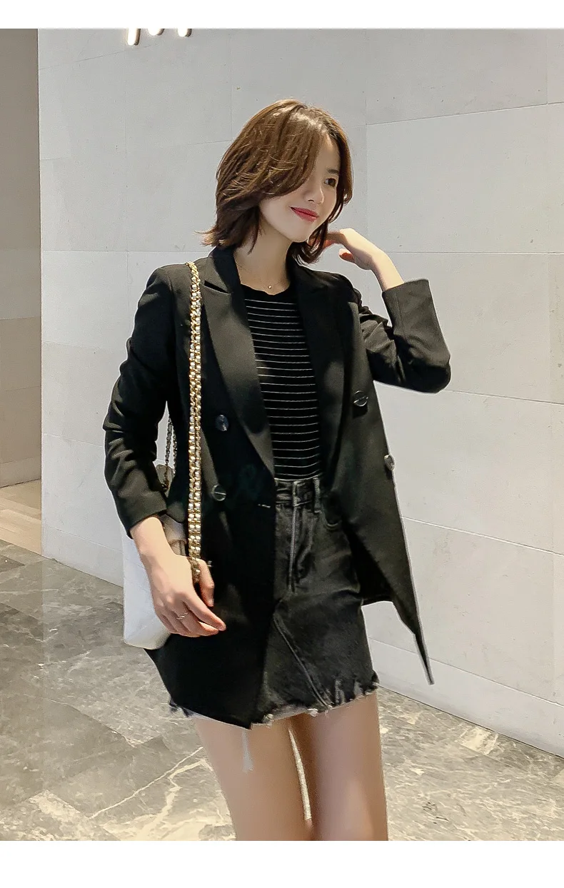 8882 Photo Shoot Autumn And Winter New Style Korean-style Small Suit Mid-length Loose-Fit Elegant Fashion Coat Women's