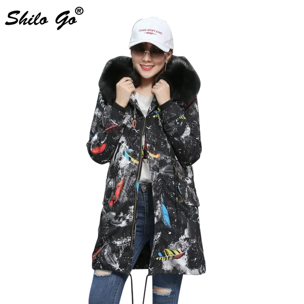 Меховые парки Highstreet с воротником из натурального Лисьего меха, с капюшоном, с набивным кроличьим мехом, длинное пальто для женщин, зимняя повседневная одежда размера плюс