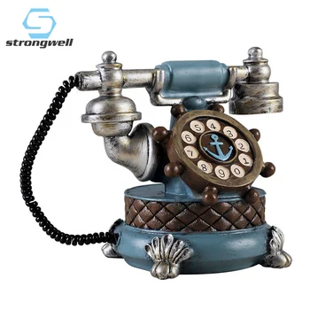 

Vintage Book Phone Piggy Bank Home Decor Ornaments Retro Furniture Figurines Phone Miniatures Home Decoration Crafts Kids Gifts