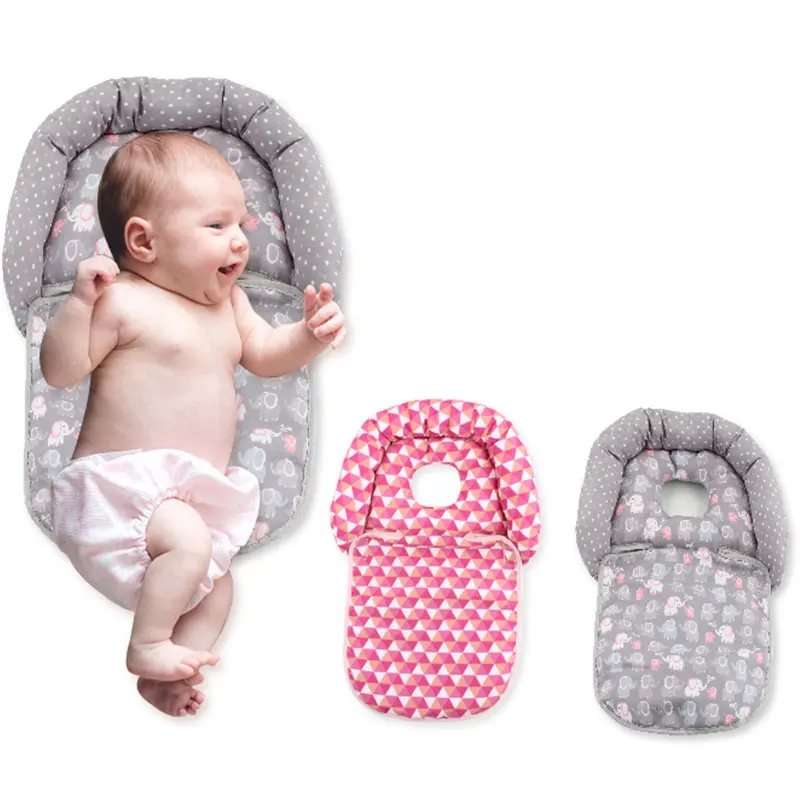Портативная складная детская подушка в форме позиционирования, мягкая, удобная, анти-передний подголовник, дорожная кроватка, аксессуары