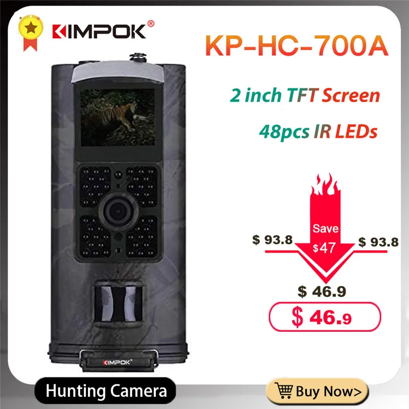 

KIMPOK Hunting Trail Camera Wildlife Scouting Night Vision Wireless Cameras HC700A Infrared 940nm Surveillance Track