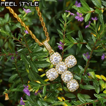

Hip Hop Bling Iced Out Big Solid Back CZ Cross Cubic Zircon Necklace & Pendant For Men Jewelry Charm With Tennis Chain