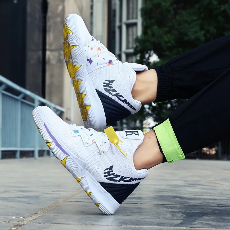 2019 Kyrie 5 мужские баскетбольные кроссовки с воздушной подушкой, баскетбольные кроссовки, Нескользящие высокие мужские кроссовки, дышащие