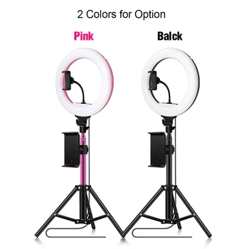 

32cm/12inch LED Ring Light Fill-in Lamp 3500K-5600K Dimmable with Remote Control + Metal Tripod Stand + Tablet Holders