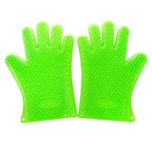 Два барбекю термостойкие силиконовые перчатки печь кухня гриль барбекю кулинарные рукавицы