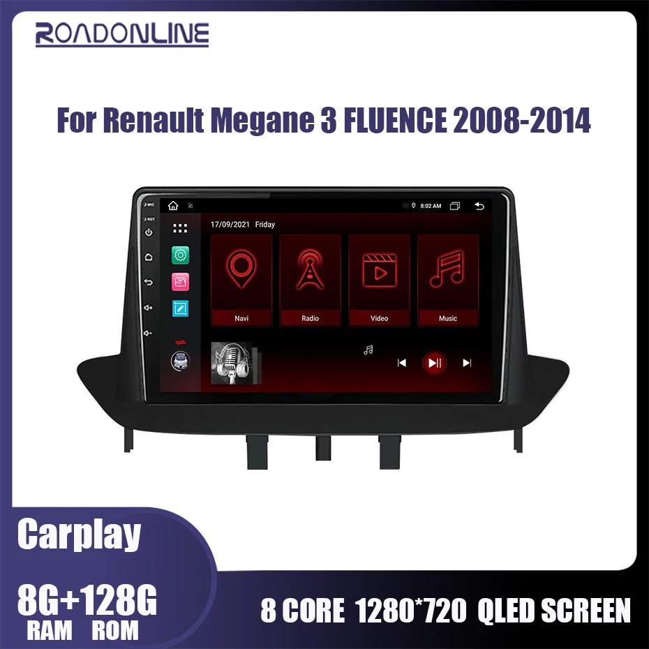 Автомагнитола 8 + 256 ГБ для Renault Megane 3 Fluence 2008-2014 мультимедийный плеер DSP Carplay стерео |