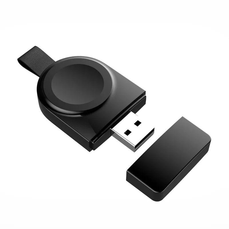 Беспроводной Зарядное устройство для Apple Watch, версии 3, 4 года Портативный быстрый USB Зарядное устройство 44/38 мм без Зарядное устройство кабель Магнитный Беспроводной док-станция для зарядки - Тип штекера: Black