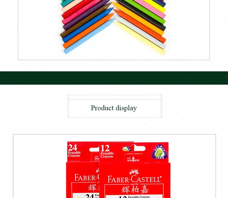 Faber Castell 12/24 Цвета мелки со стирающимися чернилами Треугольники мелки креативное Искусство граффити принадлежности для студентов Детские мелки 122624