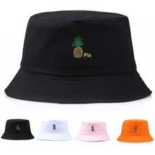 Кепка для бассейна с вышивкой, двусторонняя Рыбацкая шляпа, ананас, летняя солнцезащитная Кепка, Повседневная Уличная шляпа H9
