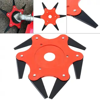 

6 Teeth Blades Head Alloy Trimmer Metal Blade Lawn Mower Irrigation Cutter Manganese Steel Blade Weed Hoe General Fittings