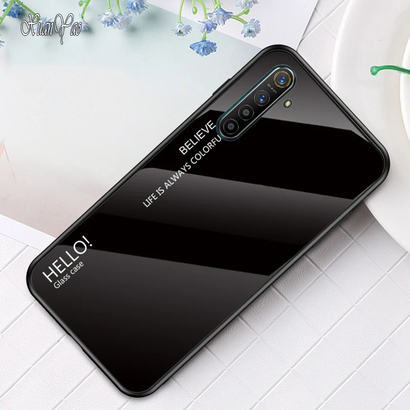 ZROTEVE чехол для OPPO Realme X XT стеклянная задняя крышка из силикона закаленное стекло T |