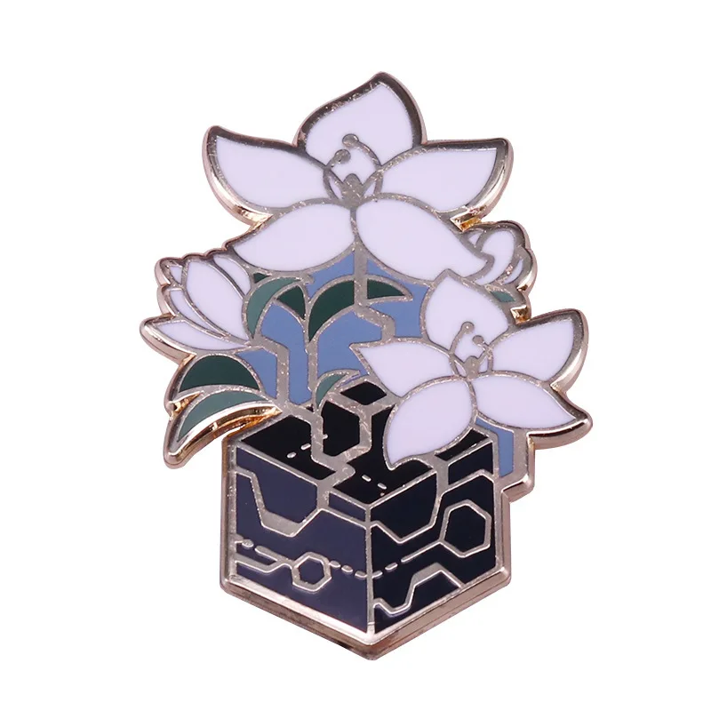 

1 Pcs Fashion Game Nier Automata Lunar Tear Flower Brooch Pins Enamel Metal Badges Lapel Pin for Jacket Bag Cosplay Figure Toys