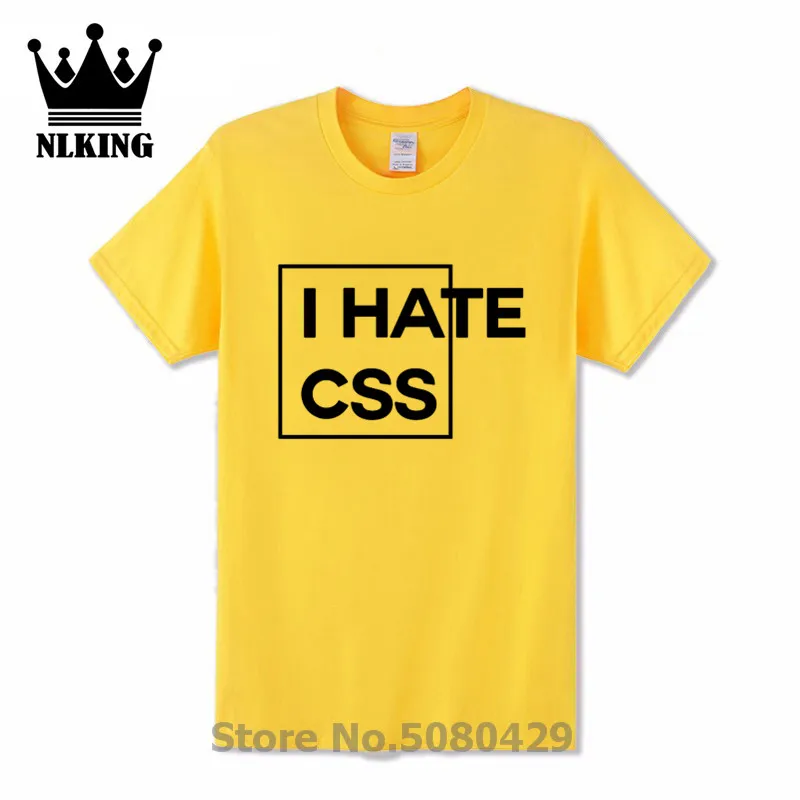 I Hate CSS Music Letter Cotton Sleeve Humor tShirt Tops woman rock Summer Climbing on mountain t shirt men Print T-Shir Tees | Мужская