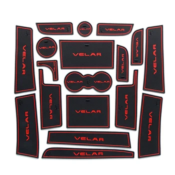 

Car Gate Slot Pad Water Coaster Interior Non-slip Mats&dust Mats For Range Rover VELAR 2017 2018 2019 Accessories 18pcs/set