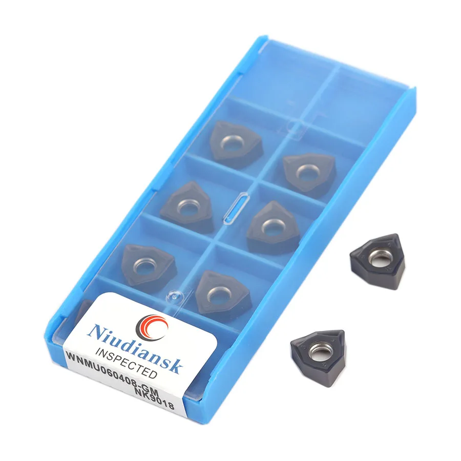 

WNMU060408-GM NK9018 Double-sided Hexagonal Carbide Inserts CNC Lathe Tools Milling Turning Tool WNMU Authentic Milling Cutter