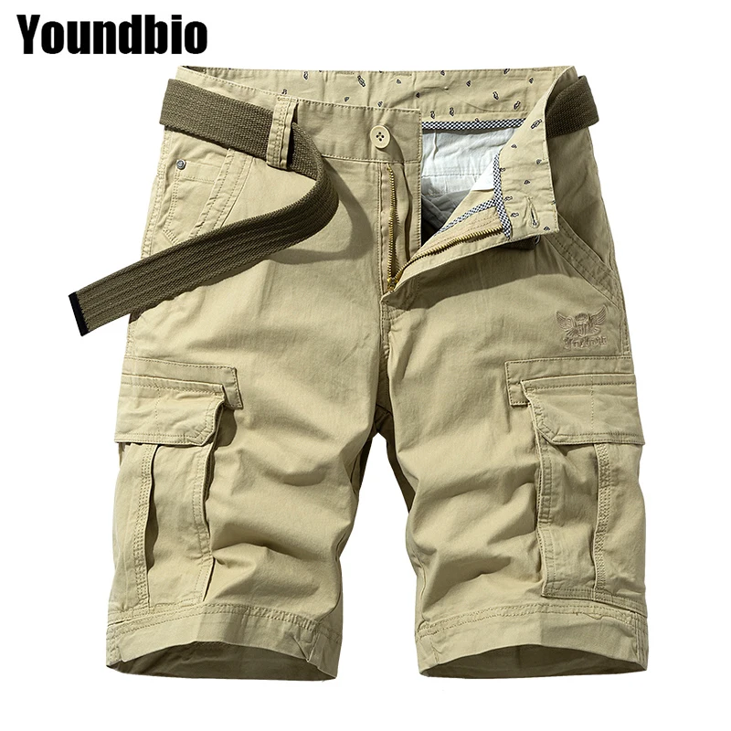 Pantalones cortos de estilo Safari para hombre, pantalón informal de algodón, duradero, para senderismo, holgado, 6XL talla grande, tendencia de verano, 2021