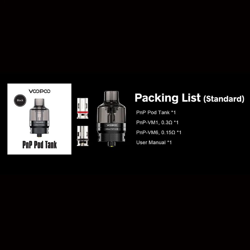 Оригинальный атомайзер VOOPOO PnP Pod Tank 4 5 мл с VM1 катушкой VM6 для всех Pnp Coil Drag X S