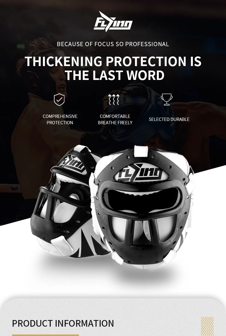 Description Picture 2 of itemGrade PU leather Boxing Helmet Head Protectors Adult Child Professional Competition Headgear MMA Muay Thai Kickboxing Head Guard