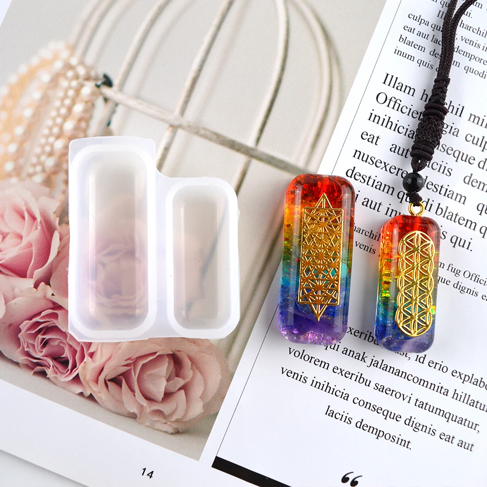 DIY граненый круглый квадратный Orgonite смола кулон форма кристаллы Камни Orgone