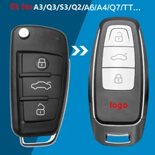 Coche modificado de llave de control remoto sin llave inteligente caso clave de actualización para Audi A3 A4 A6 A8 TT Q2 Q3 Q5 Q7 S3 A5 A7 RS3 funda de llave a distancia