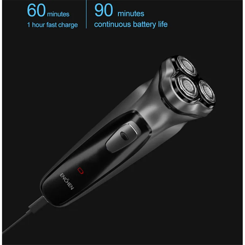 XIAOMI для лица бритва Enchen blackstone 3D электробритва, мужские моющиеся type-C USB Перезаряжаемый станок для бритья бороды
