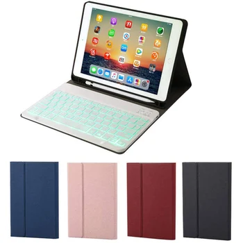 

Keyboard Leather Case Backlit Folio Cover Keyboard for iPad Wireless Bluetooth 10.2 2019 ND998