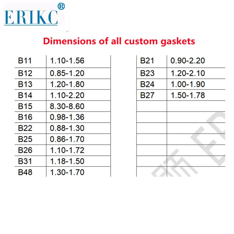 

ERIKC если вам нужны индивидуальные уплотнения в специальных размерах, пожалуйста, свяжитесь со мной Girectly B11 B12 B13 B14 B15 B16 B22 B25 B28 B31 B48 B21