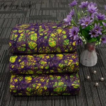 

Lychee Life 1Yard Ankara African Real Wax Fabric Vintage Cotton Flower Printed Fabric For Dress Diy Sewing Crafts
