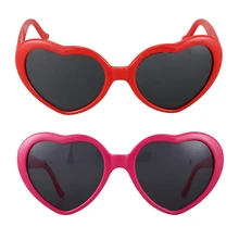 2 пары модные милые ретро любовь сердце форма солнечные очки «лолита» Необычные Вечерние платья-красный и розово-красный