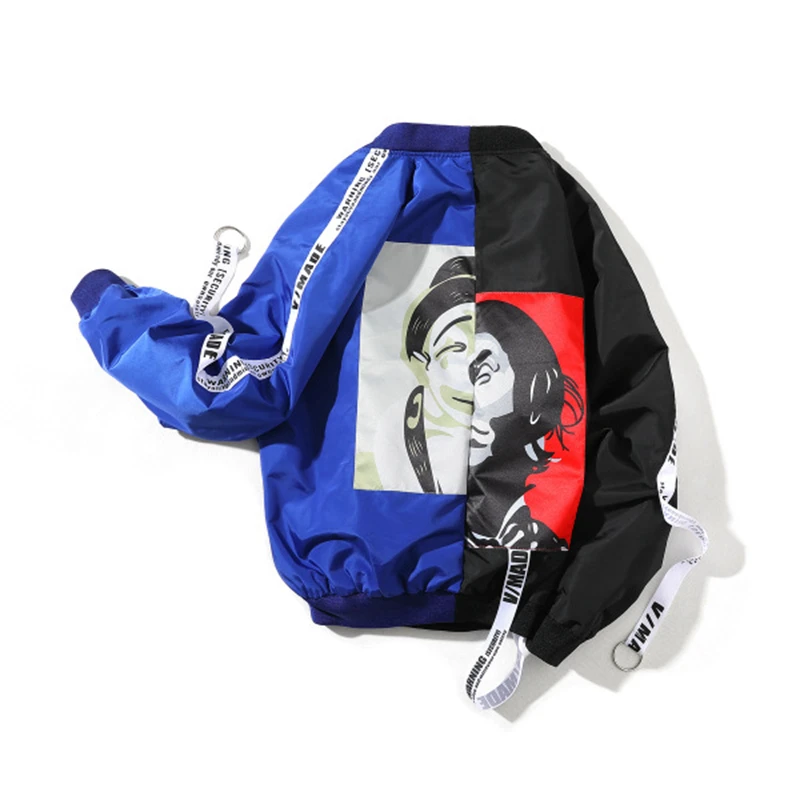 

Jackets Women 2020 Causal Clown print windbreaker Women Basic Jackets Coats Zipper Bomber Female