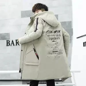 Winter Parka Men's Solid Jacket New Arrival Thick Warm Coat Long Hooded Jacket Fur Collar Windproof Padded Coat Fashion Men - Цвет: as pic