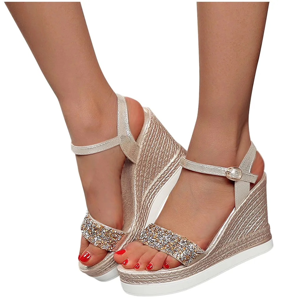 

Zapatos Mujer Ladies Shoes Woman Chaussure Gladiator Women Wedge Summer Sandals Pumps Cross tied High Heels Platform #3